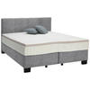 BOXSPRINGBETT 160/200 cm  in Grau  - Schwarz/Grau, Design, Kunststoff/Textil (160/200cm) - Hom`in