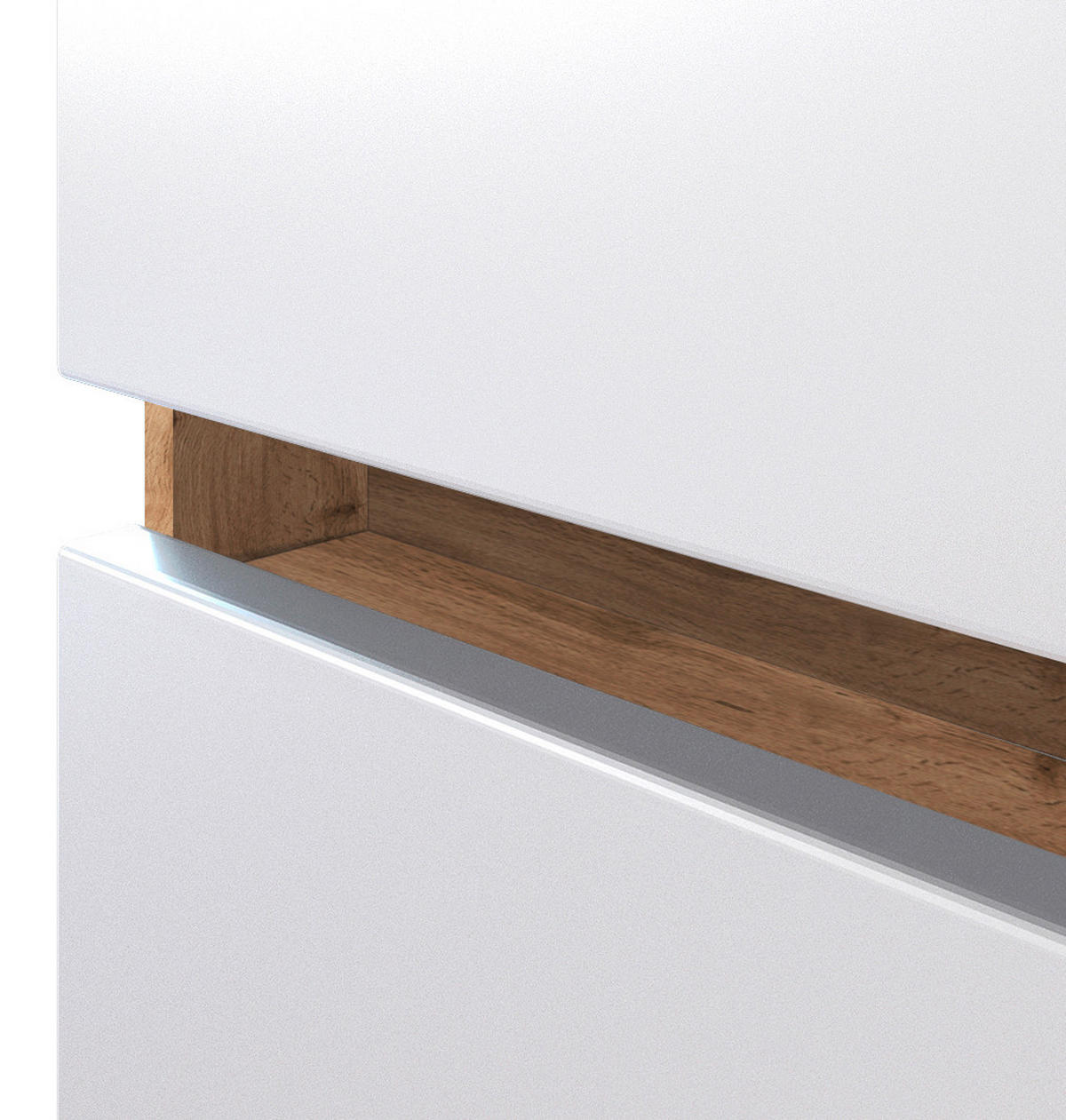UNTERSCHRANK 40/79/35 cm   - Eiche Wotan/Silberfarben, Design, Holzwerkstoff/Kunststoff (40/79/35cm) - Held