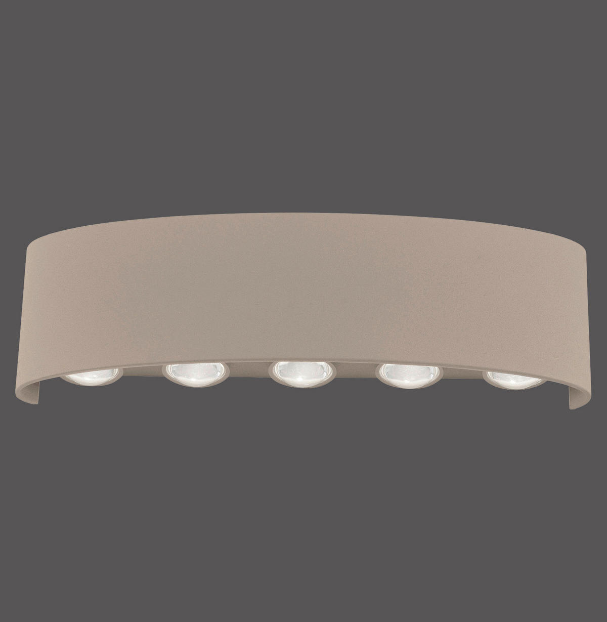 LED-WANDLEUCHTE 27/4,7/8 cm   - Sandfarben, Design, Metall (27/4,7/8cm)