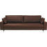 VIERSITZER-SOFA Echtleder Dunkelbraun - Chromfarben/Dunkelbraun, Design, Leder/Metall (240/87/95cm) - Rolf Benz VIERSITZER-SOFA Echtleder Dunkelbraun - Chromfarben/Dunkelbraun, Design, Leder/Metall (240/87/95cm) - Rolf Benz