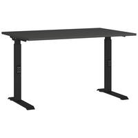 SCHREIBTISCH 120/80/68-91 cm Graphitfarben, Schwarz  mechanisch  - Graphitfarben/Schwarz, MODERN, Holzwerkstoff/Metall (120/80/68-91cm) - Germania