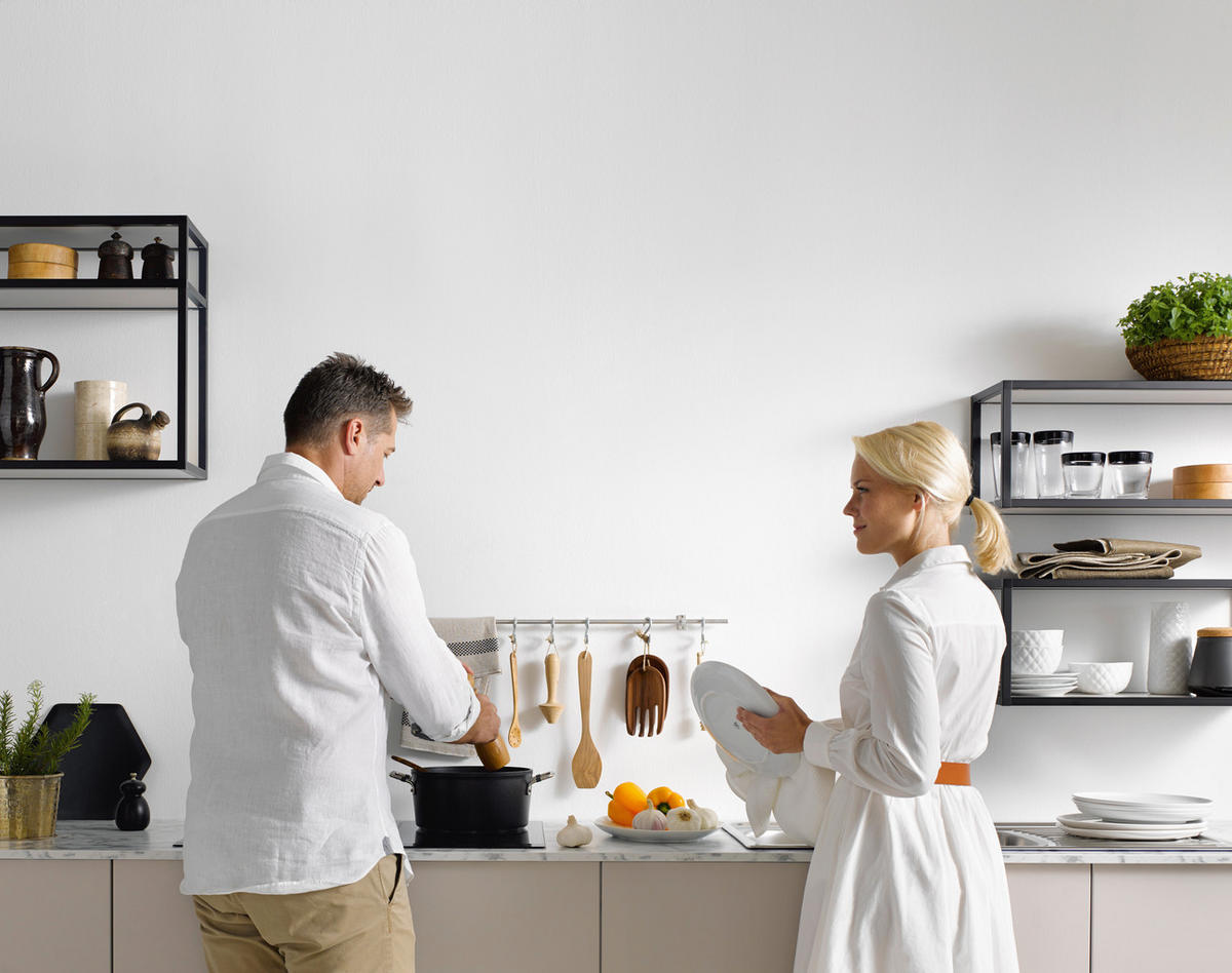 EINBAUKÜCHE   - Sandfarben, Design, Holzwerkstoff - Novel