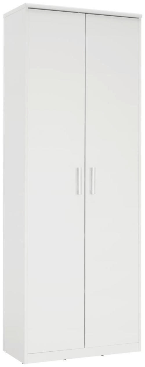 MEHRZWECKSCHRANK 72/194/36 cm  in Weiß  - Silberfarben/Schwarz, Basics, Holzwerkstoff/Kunststoff (72/194/36cm) - Xora