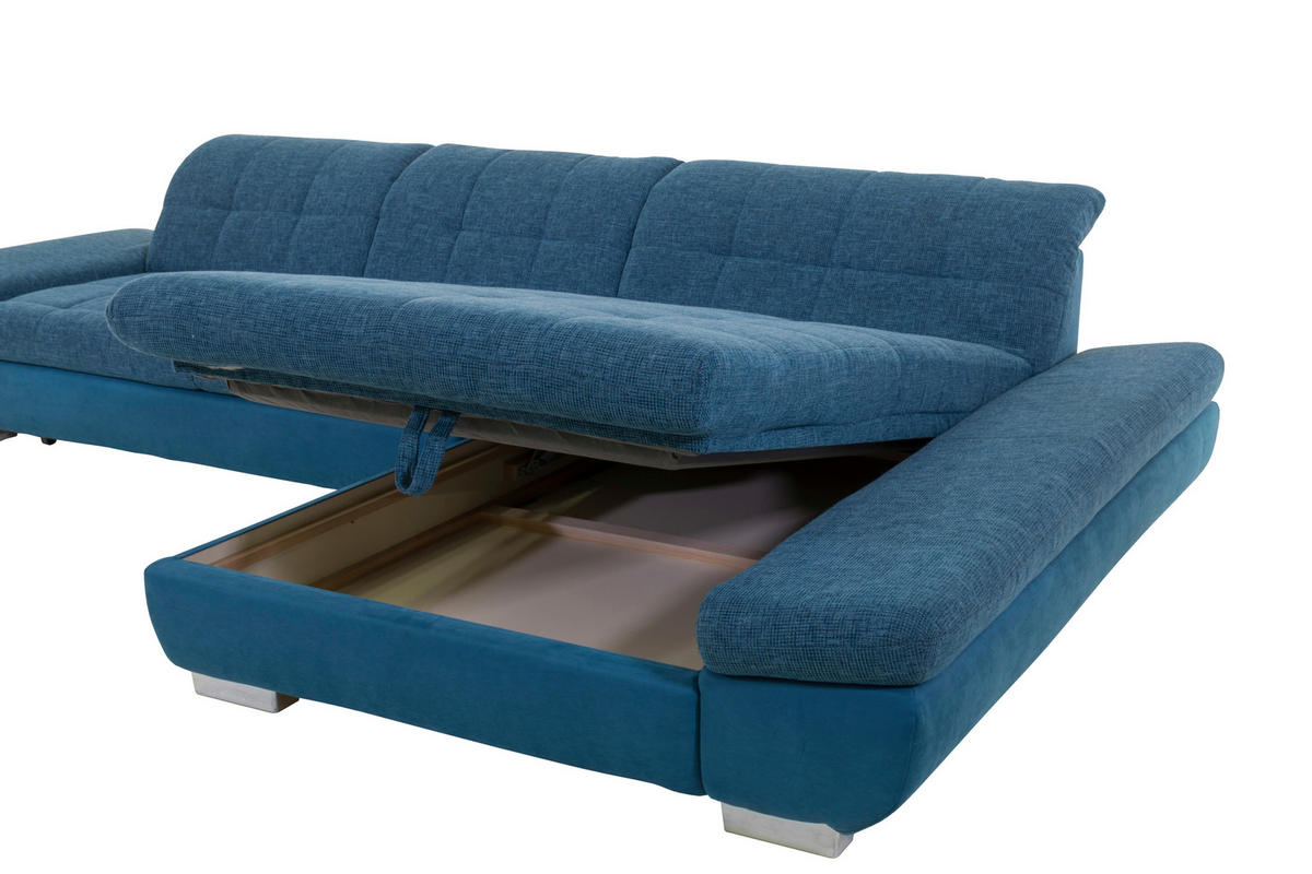 SJEDEĆA GARNITURA tekstil  tirkizna   - tirkizna/boje kroma, Design, tekstil/plastika (341/204cm) - Xora