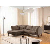 ECKSOFA Mauris Taupe Chenille Rückenkissen  - Taupe/Creme, Design, Kunststoff/Textil (200/233cm) - Livetastic