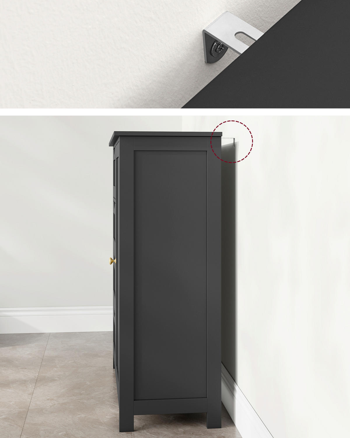 MIDISCHRANK 55/82/30 cm  - Schwarz, MODERN, Holzwerkstoff (55/82/30cm) - MID.YOU