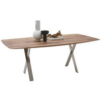 ESSTISCH      - Nussbaumfarben, Design, Holz/Metall (200/100/76cm) - Johann Jakob