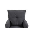 ARMLEHNSTUHL  in Eisen Cord  - Anthrazit/Schwarz, Design, Textil/Metall (60/95/67cm) - Novel