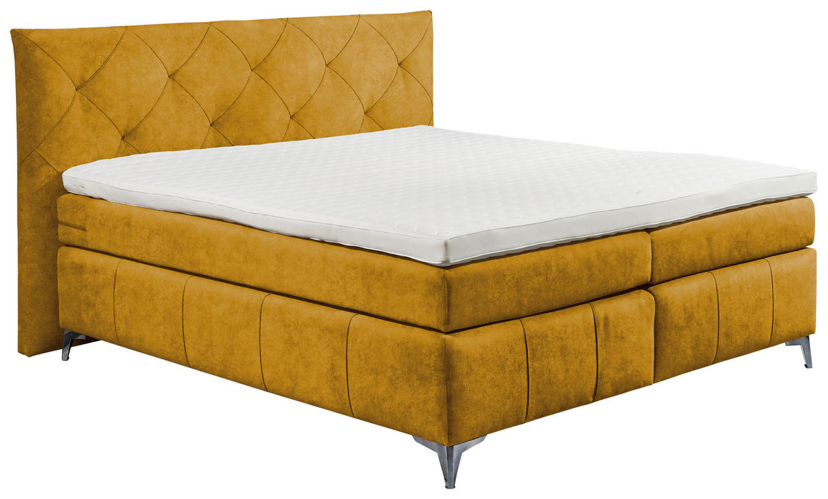 BOXSPRINGBETT 180/200 cm in Currygelb von ESPOSA