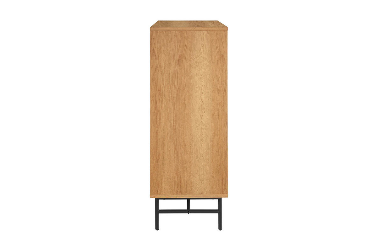 KOMMODE  in 80/113/40 cm  - Eichefarben/Schwarz, Design, Holz/Holzwerkstoff (80/113/40cm) - Livetastic