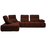 ECKSOFA in Struktur Rostfarben  233/313 cm  - Rostfarben/Schwarz, Design, Kunststoff/Textil (233/313cm) - Emilio Belluti