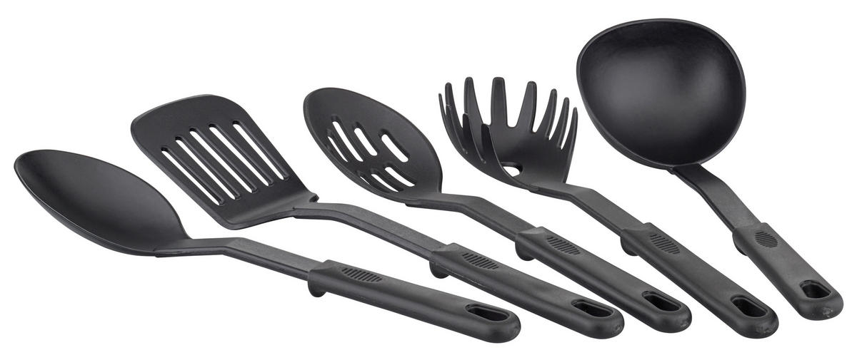 KOCHTOPFSET MILANO NERO 6-teilig  - Schwarz, Basics, Metall - GSW