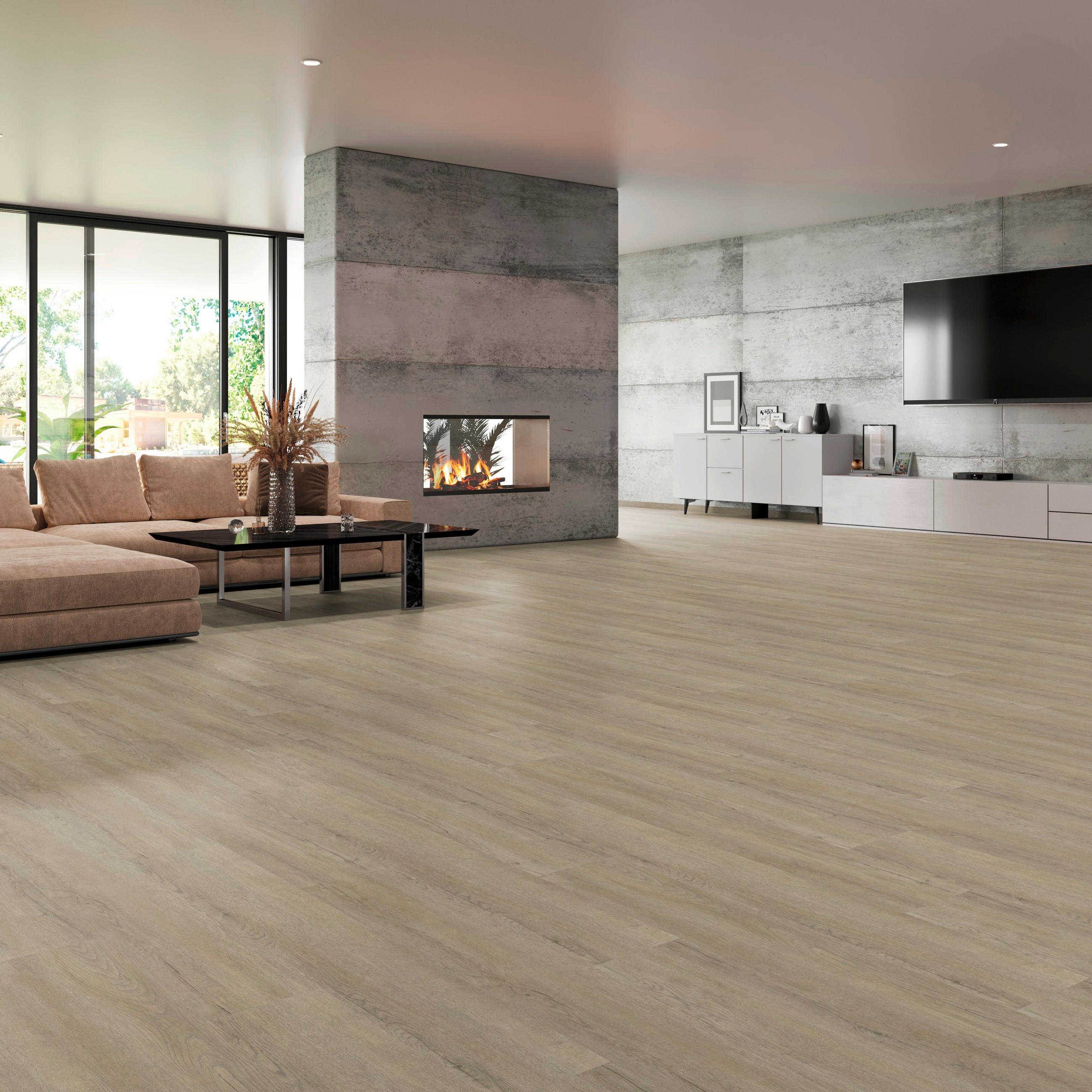 DESIGNBODEN Sensano Eiche Spree 100009501  per  m² - Design, Holzwerkstoff (121/28,8/0,85cm) - Tilo