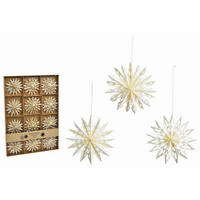 DEKOHÄNGER 12-teilig  - Weiß, Basics, Papier (10,0/10,0/2,0cm) - X-Mas