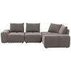 ECKSOFA in Velours Braun  326/236 cm  - Schwarz/Braun, Design, Kunststoff/Textil (326/236cm) - Xora