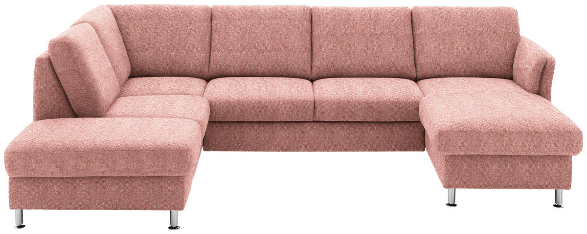 SOFFA i flatväv röd  - röd/kromfärg, Klassisk, metall/textil (200/305/168cm) - Beldomo System
