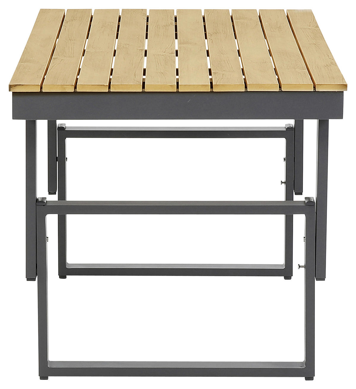 LOUNGEGARNITUR Akazie Hartholz Aluminium  - Anthrazit/Braun, MODERN, Holz/Textil (210/75/210cm) - Gardenson