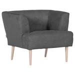 SESSEL in Cord Dunkelgrau  - Dunkelgrau/Buchefarben, Design, Holz/Textil (85/71/80cm) - Hom`in