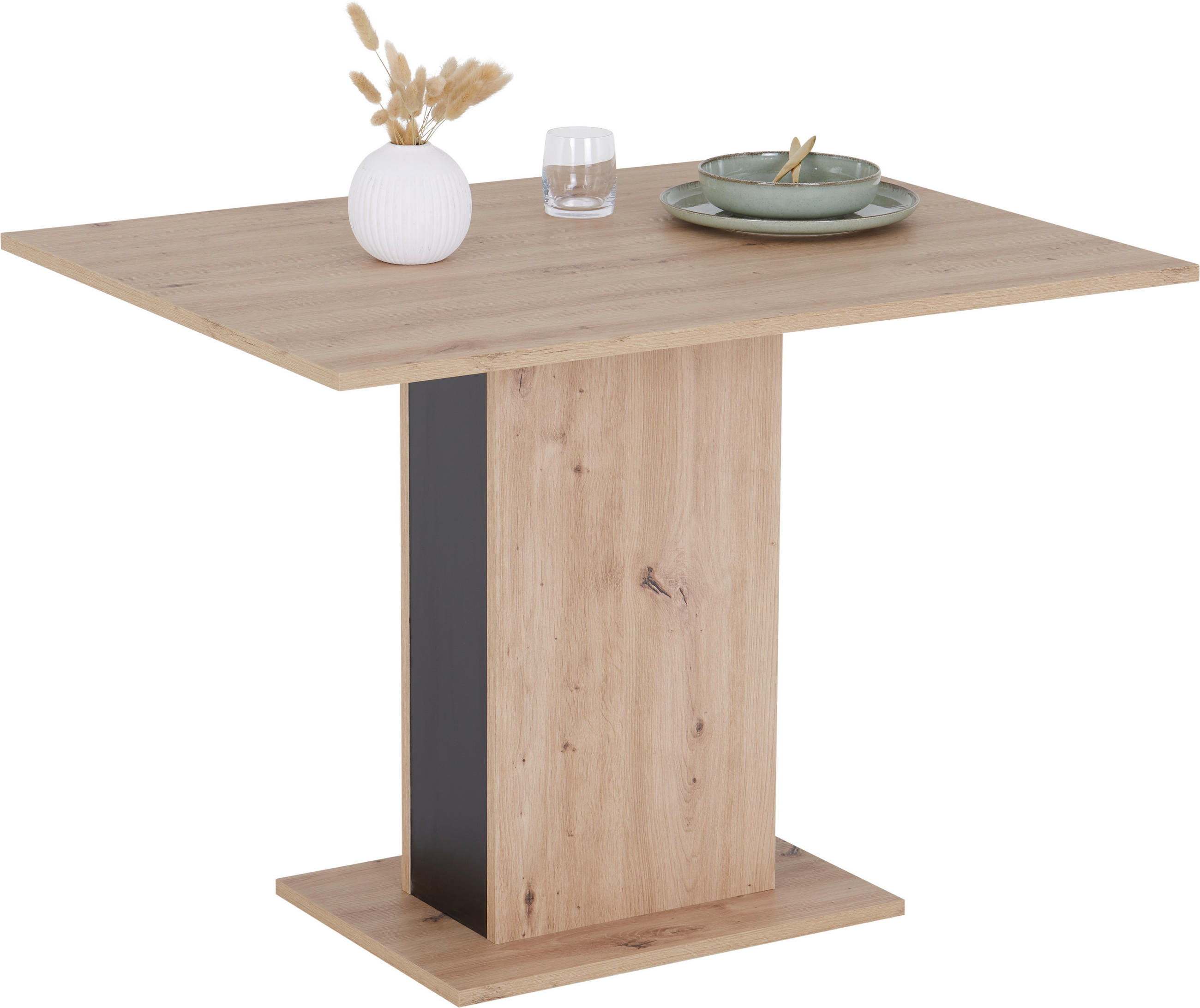 ESSTISCH rechteckig Eiche Artisan  - Schwarz/Eiche Artisan, KONVENTIONELL, Holzwerkstoff (100/75/72,5cm) - home24