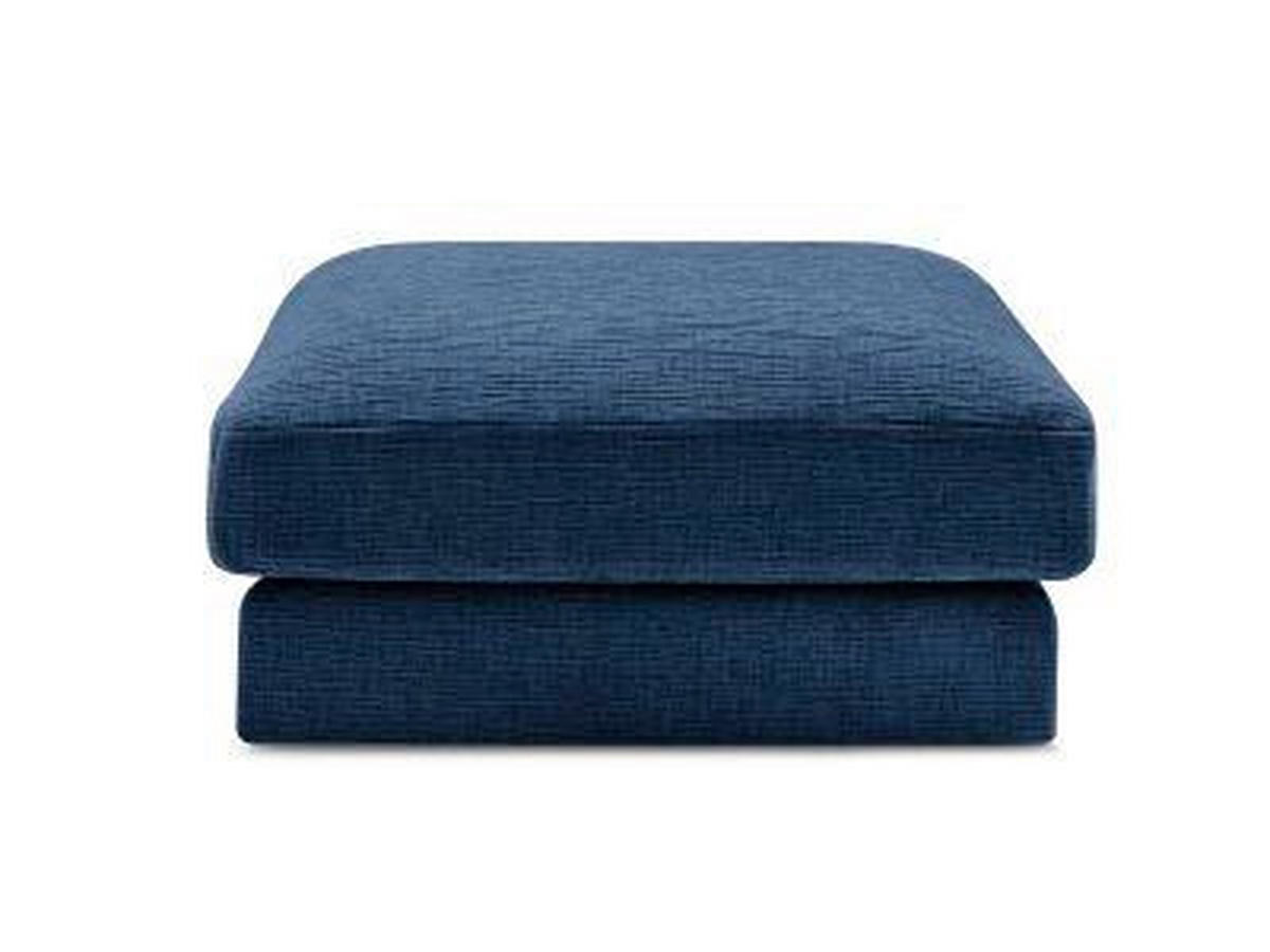 HOCKER LEONARD Struktur Dunkelblau  - Schwarz/Dunkelblau, MODERN, Kunststoff/Textil (86/43/86cm)