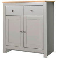 SIDEBOARD Emerald  in 79/81/35 cm  - Eichefarben/Silberfarben, Design, Holzwerkstoff/Metall (79/81/35cm) - MID.YOU