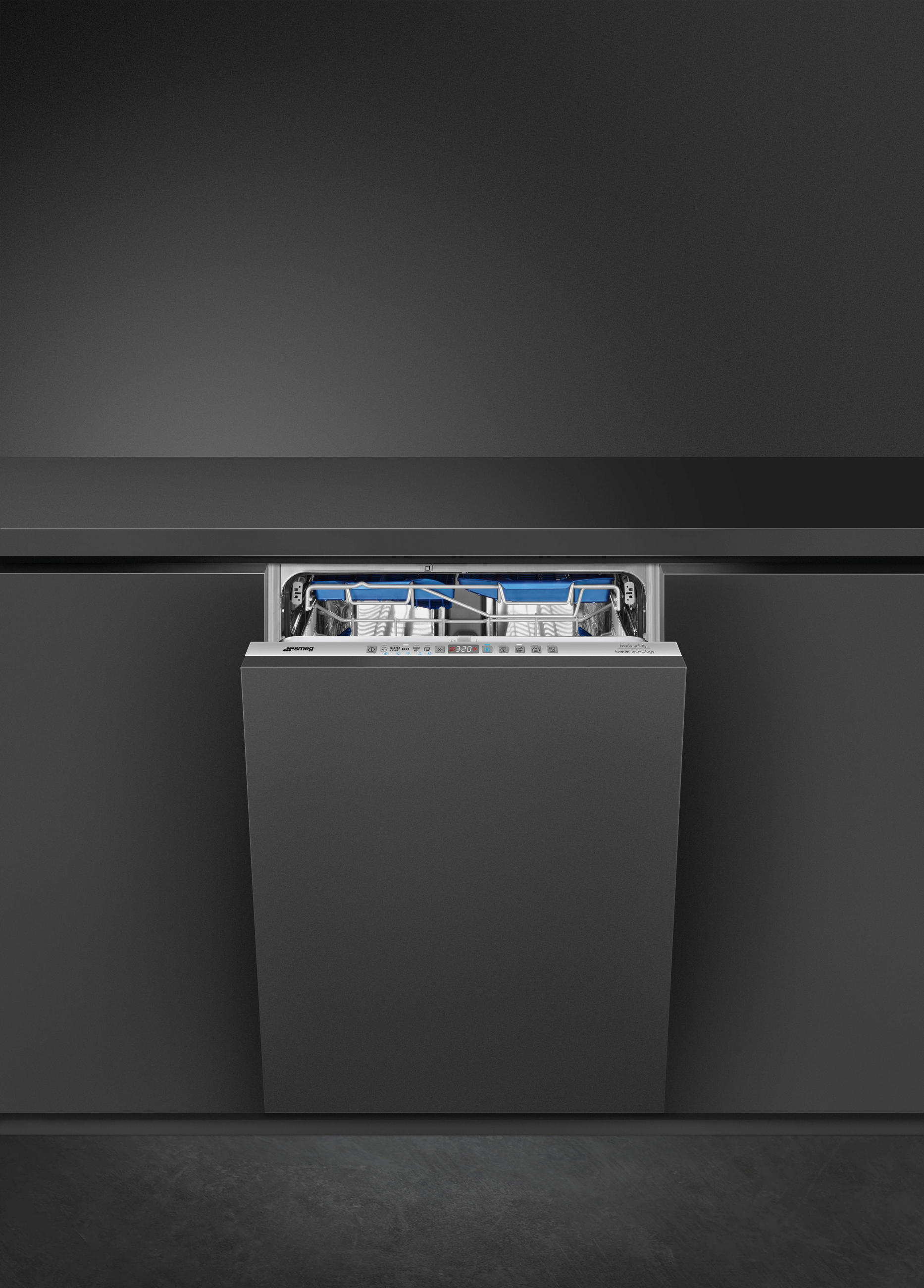 GESCHIRRSPÜLER STL323BQLDE  - Edelstahlfarben, Basics, Metall (59,8/81,8/54,5cm) - SMEG