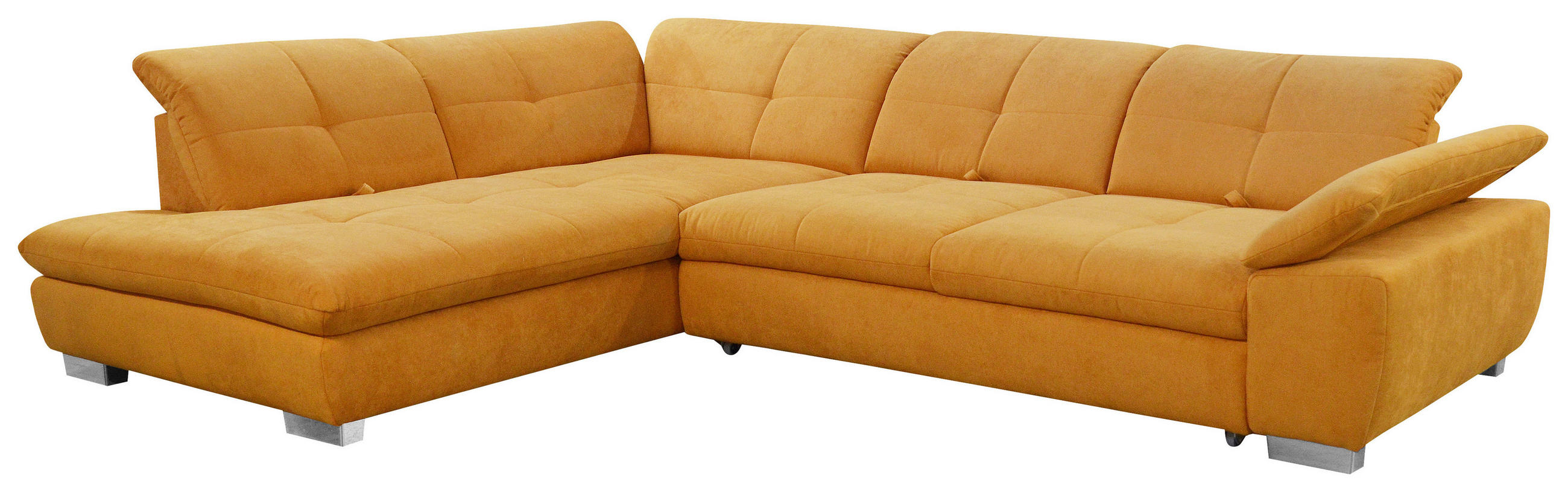 SEDEŽNA GARNITURA, šenilja oranžna  - barve kroma/oranžna, Design, tekstil (313/242cm) - Xora