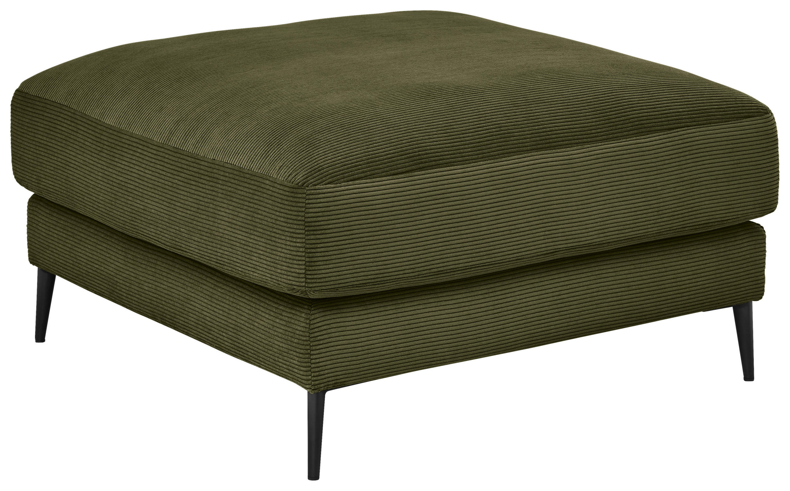 HOCKER in Textil Dunkelgrün  - Dunkelgrün/Schwarz, Design, Textil/Metall (90/43/90cm) - Dieter Knoll
