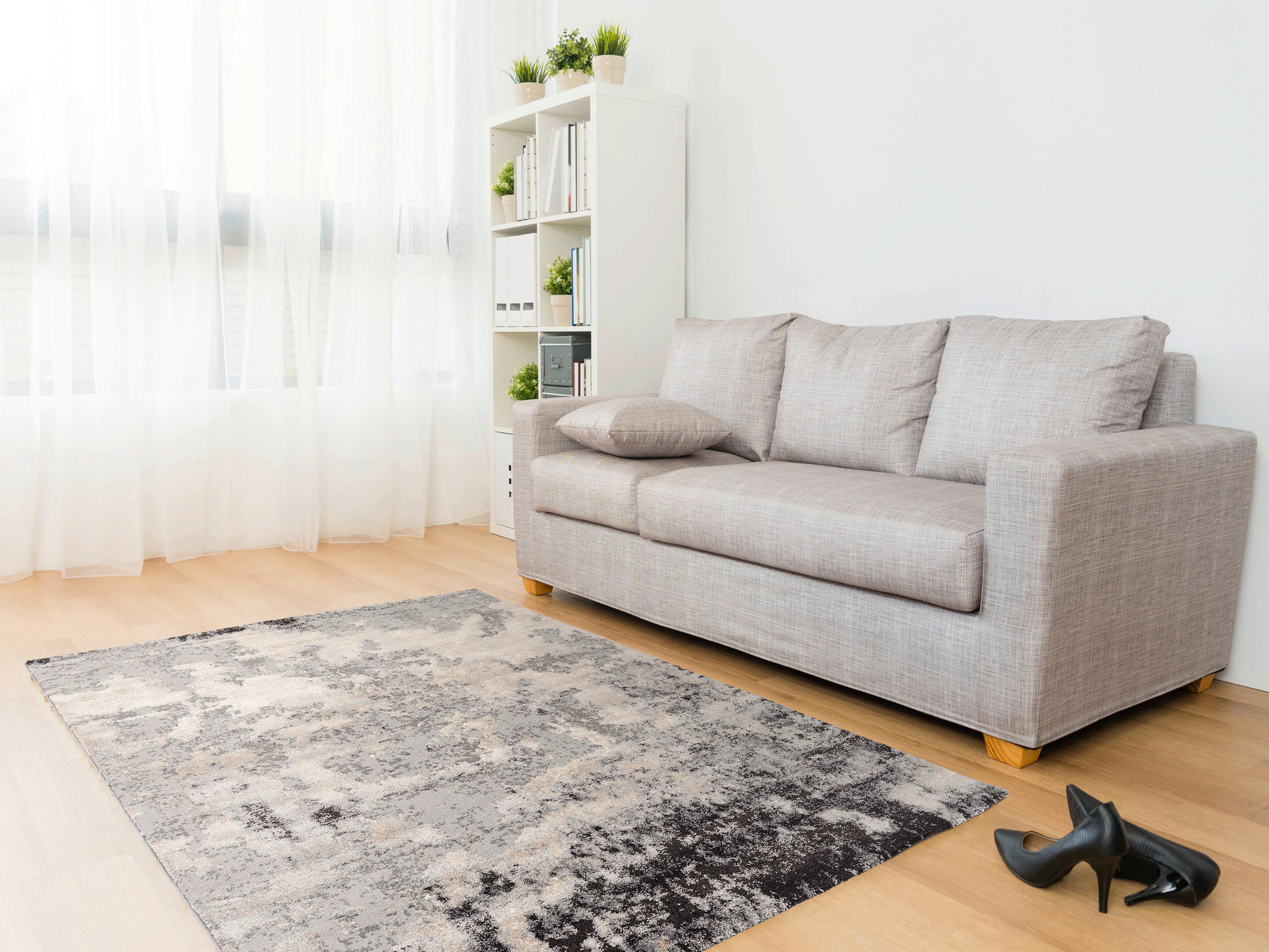 VINTAGE-TEPPICH 120/170 cm Timeline Hellgrau  - Hellgrau, Design, Textil (120/170cm) - Novel