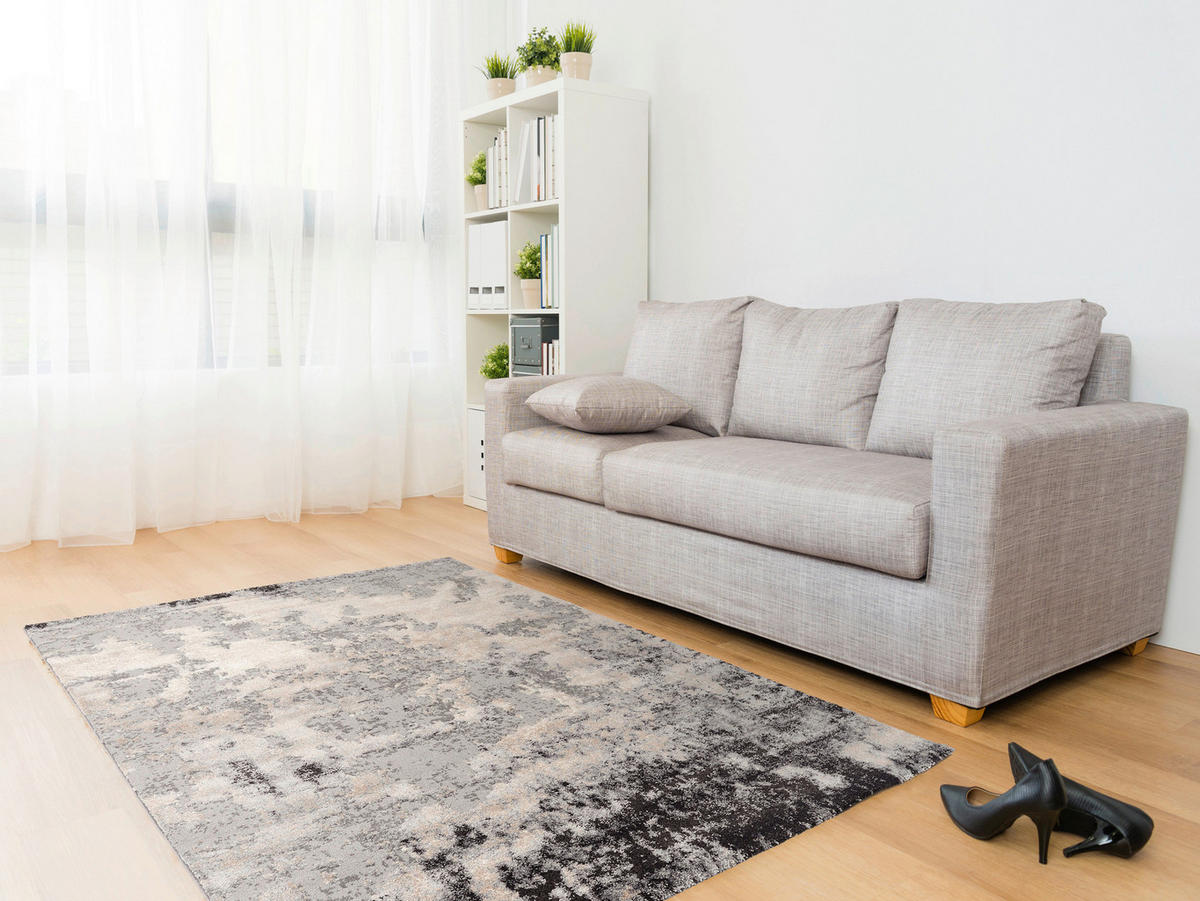 VINTAGE-TEPPICH 120/170 cm Timeline Hellgrau  - Hellgrau, Design, Textil (120/170cm) - Novel