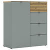 KOMMODE  in 90/99/41 cm  - Schwarz/Eiche Artisan, MODERN, Holzwerkstoff/Metall (90/99/41cm) - Voleo