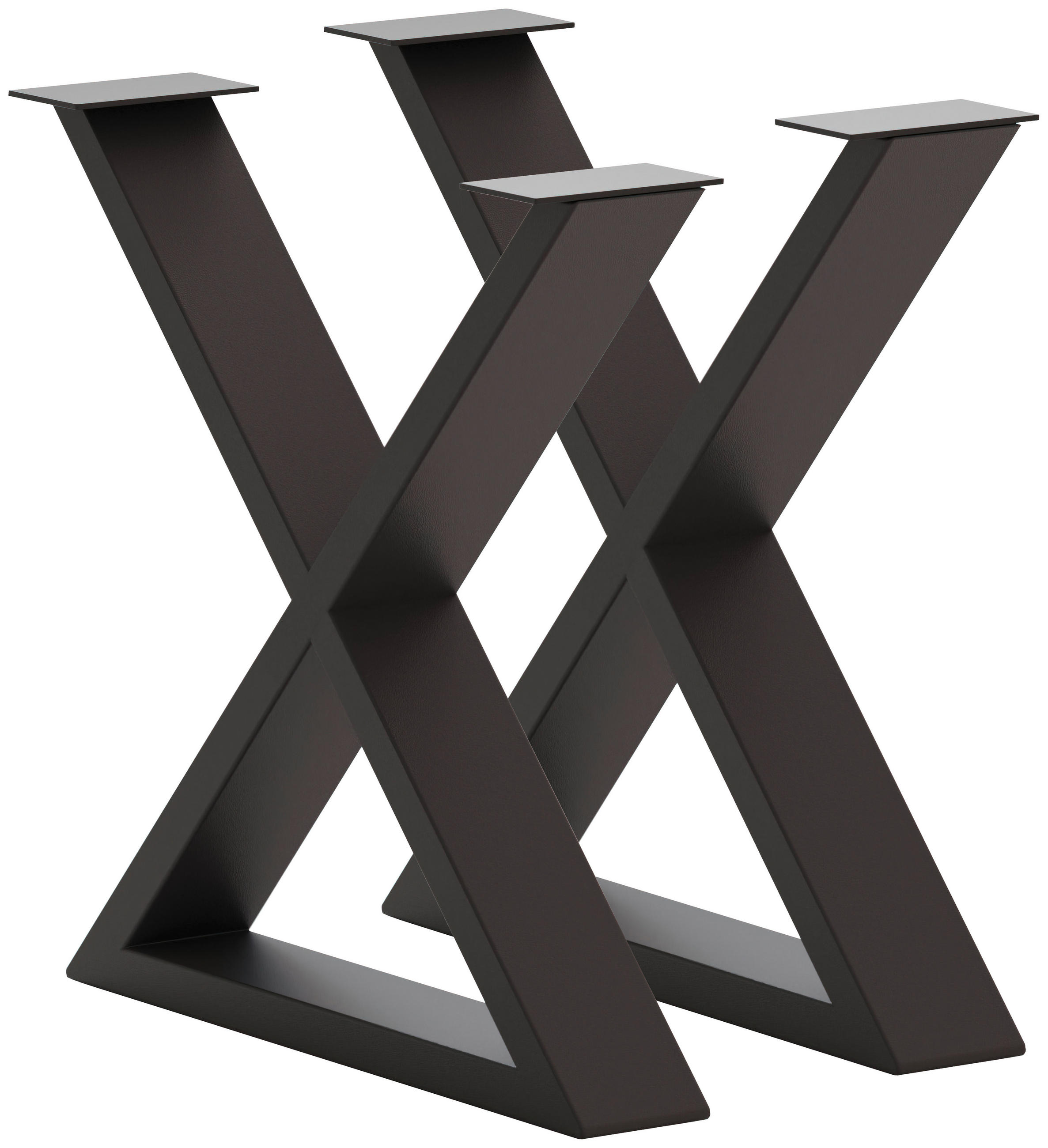 TISCHGESTELL Anthrazit  - Anthrazit, Design, Metall (73/17/74cm) - Waldwelt