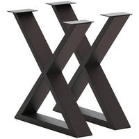 TISCHGESTELL Anthrazit  - Anthrazit, Design, Metall (73/17/74cm) - Waldwelt