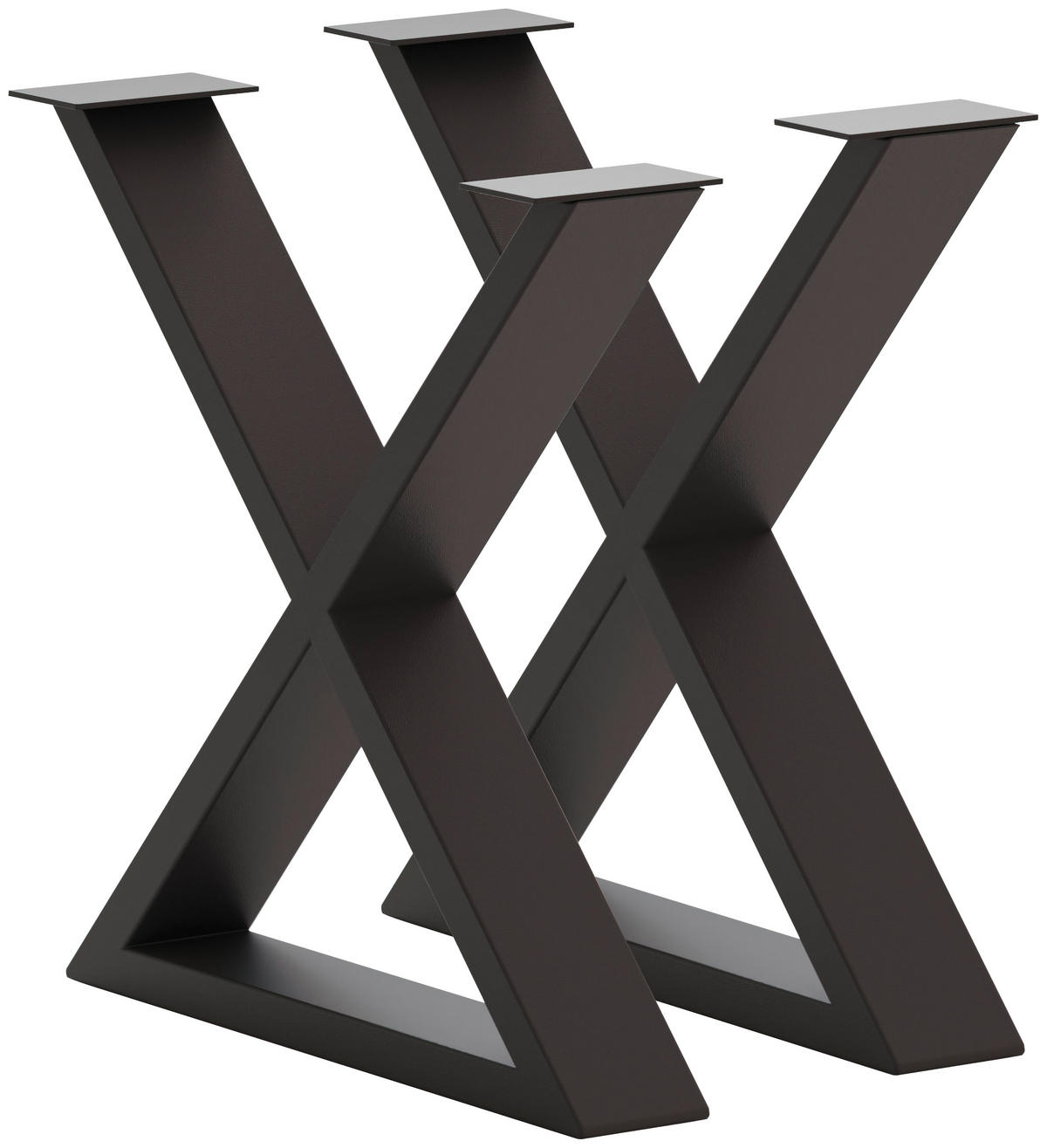 TISCHGESTELL Anthrazit  - Anthrazit, Design, Metall (73/17/74cm) - Waldwelt