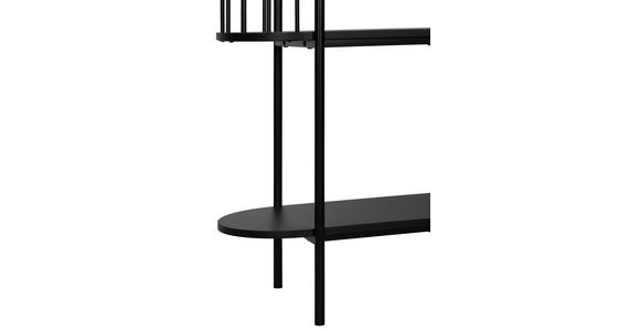 REGAL Schwarz  - Schwarz, Trend, Holzwerkstoff/Metall (80/133,5/34cm) - Xora