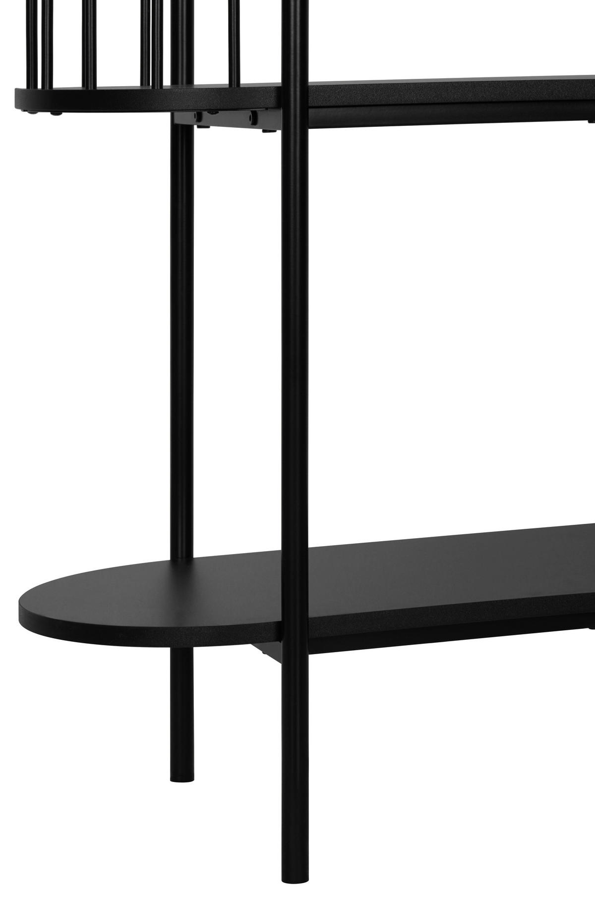 REGÁL, čierna, železo, 80/133,5/34 cm - čierna, Trend, kov/kompozitné drevo (80/133,5/34cm) - Xora