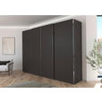 SCHWEBETÜRENSCHRANK 316/223/68 cm 4-türig Graphitfarben  - Chromfarben/Graphitfarben, Design, Holzwerkstoff/Metall (316/223/68cm) - Novel