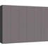 DREHTÜRENSCHRANK 6-türig Dunkelgrau, Schwarz - Dunkelgrau/Silberfarben, Design, Glas/Holzwerkstoff (303,1/220/58,5cm) - Jutzler DREHTÜRENSCHRANK 6-türig Dunkelgrau, Schwarz - Dunkelgrau/Silberfarben, Design, Glas/Holzwerkstoff (303,1/220/58,5cm) - Jutzler