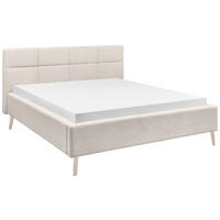 POLSTERBETT 180/200 cm,  in Beige,  - Sandfarben/Beige, KONVENTIONELL, Holz/Textil (180/200cm) - SetOne by Musterring