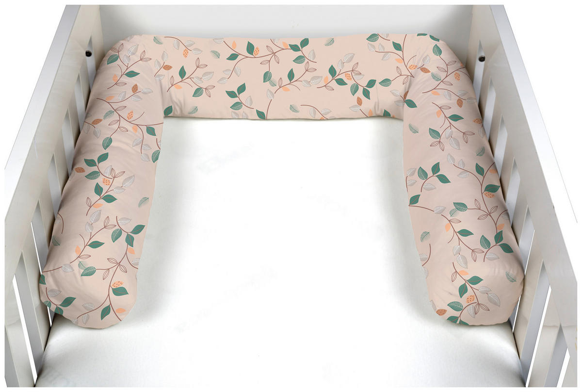 VAROVALNA ROLA ZA POSTELJICO  Elly Apricot     14/180 cm     potiskano  zelena, bež  - zelena/bež, Basics, tekstil (14/180cm) - Avelia