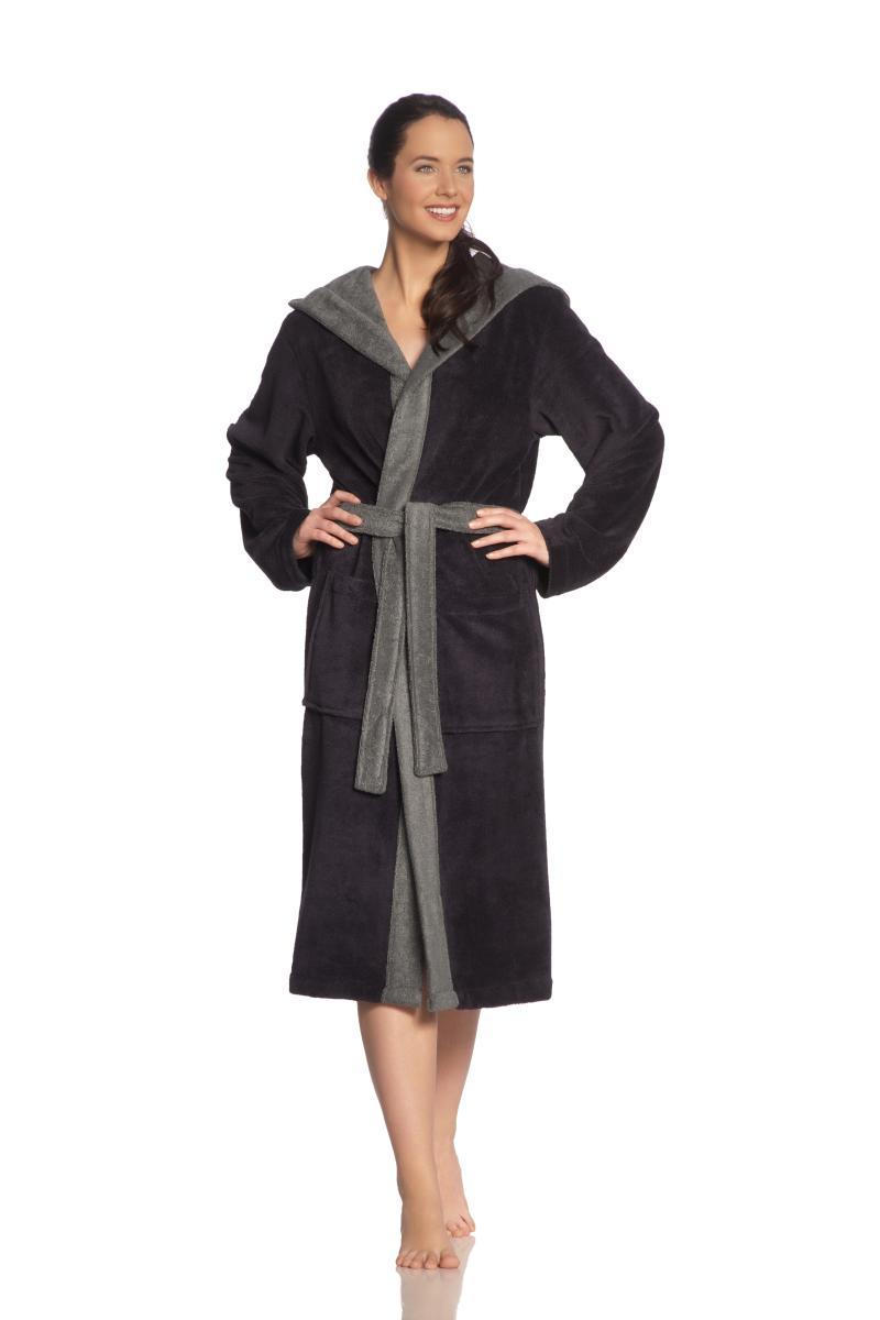 BADEMANTEL Poppy M Unisex  - Anthrazit, Basics, Textil (Mnull) - Vossen