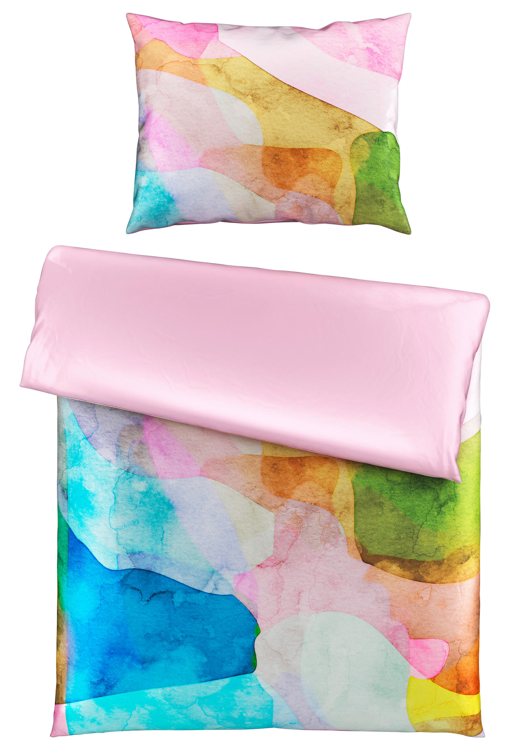 POSTEĽNÁ BIELIZEŇ, satén, viacfarebná, 140/200 cm - viacfarebná, Trend, textil (140/200cm) - Esposa