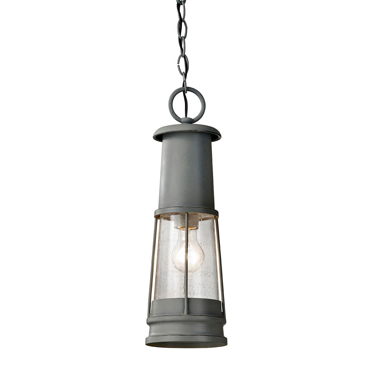 VENKOVNÍ ZÁVĚSNÉ SVÍTIDLO, 14.6/59 cm  - tmavě šedá, Basics, kov/sklo (14.6/59cm) - Elstead Lighting