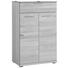 SCHUHSCHRANK - Edelstahlfarben/Eichefarben, Natur, Holzwerkstoff/Metall (65/100/40cm)