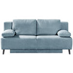 SCHLAFSOFA in Cord Türkis  - Türkis/Schwarz, MODERN, Textil/Metall (197/92/88cm) - Novel