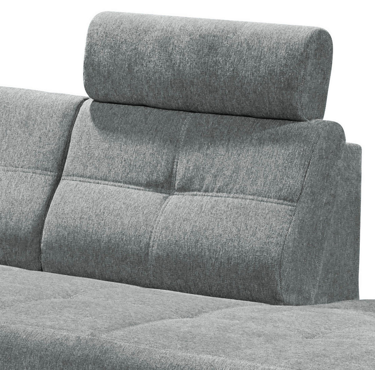 WOHNLANDSCHAFT Hellgrau Webstoff  - Hellgrau, MODERN, Kunststoff/Textil (177/349/233cm) - MID.YOU