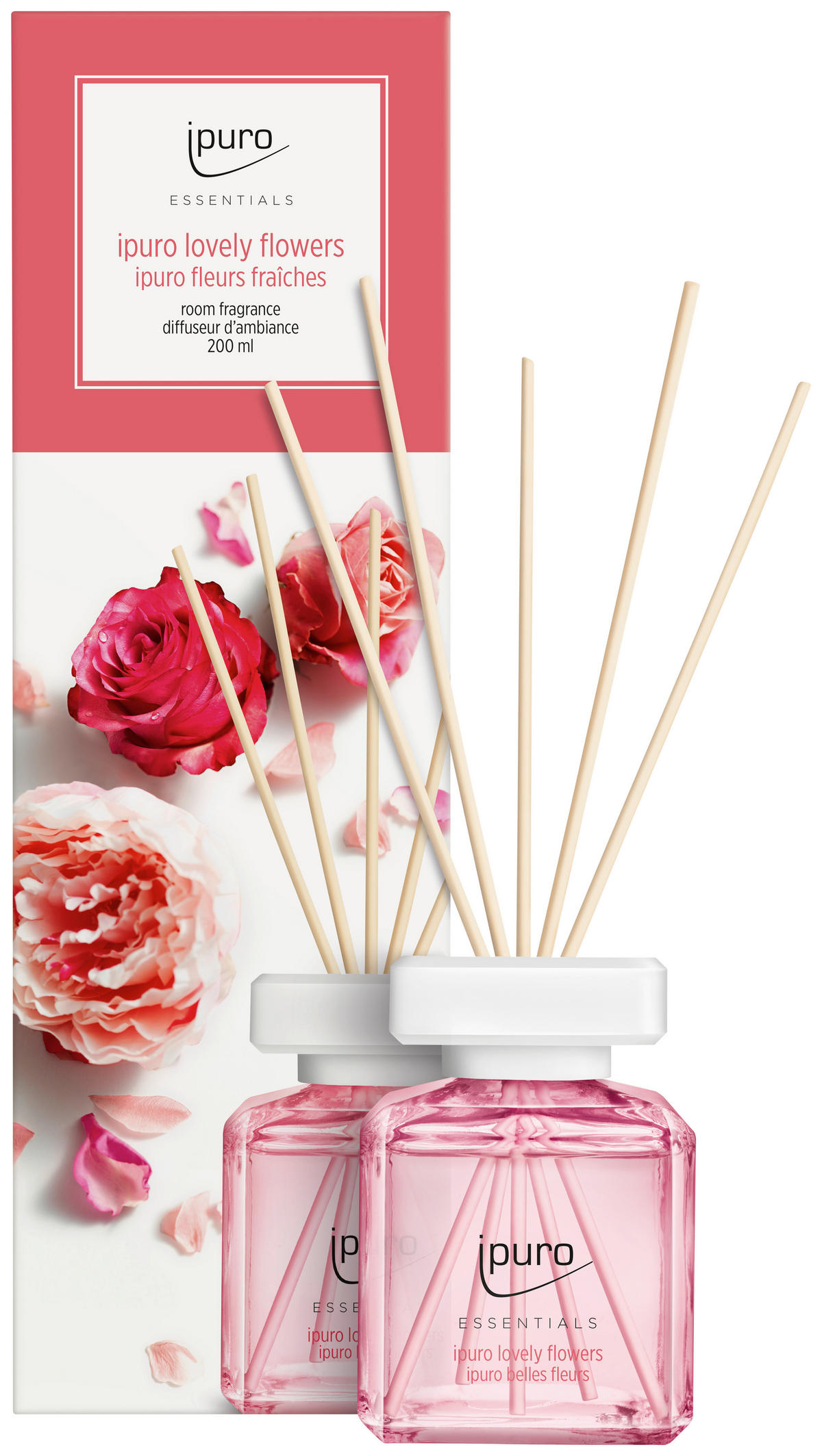 DIFFÚZOR  rózsa  - Basics, üveg (200ml) - Ipuro