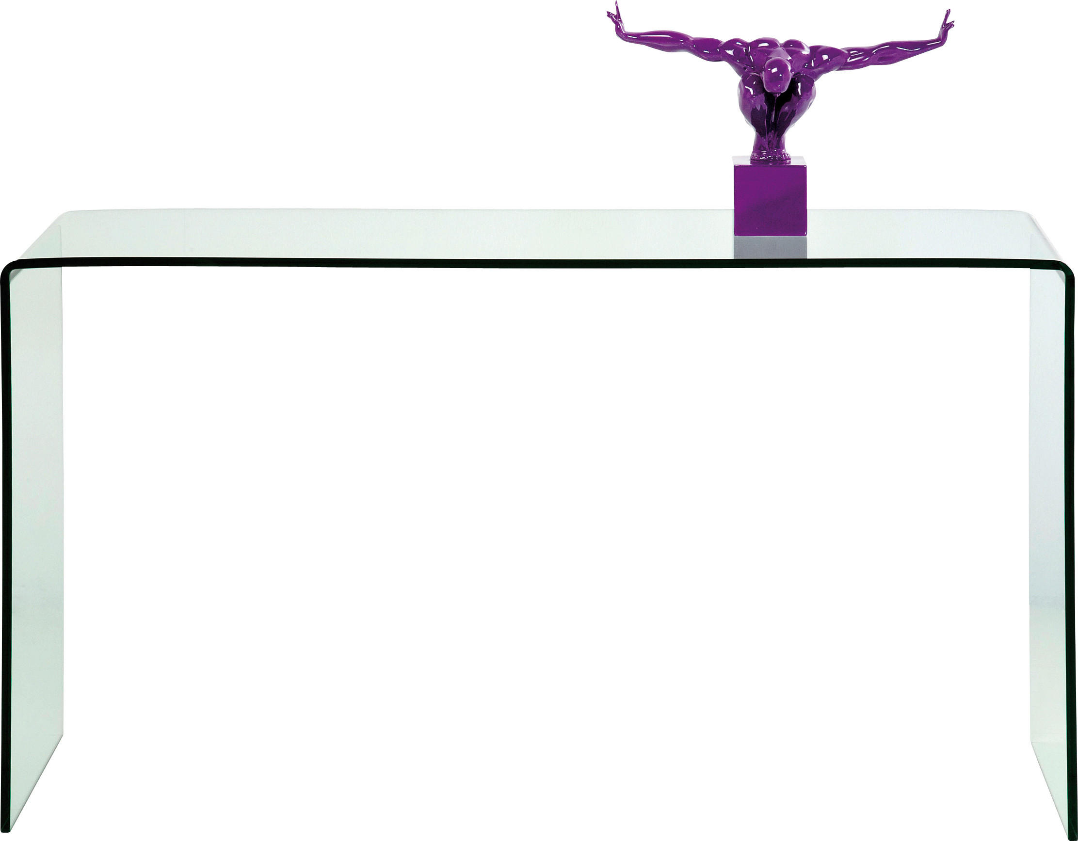 E-shop Kare-Design KONZOLOVÝ STOLÍK, priehľadné, 120/30/76 cm