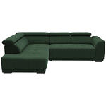 ECKSOFA in Struktur Grün  205/284 cm  - Schwarz/Grün, Design, Kunststoff/Textil (205/284cm) - Xora