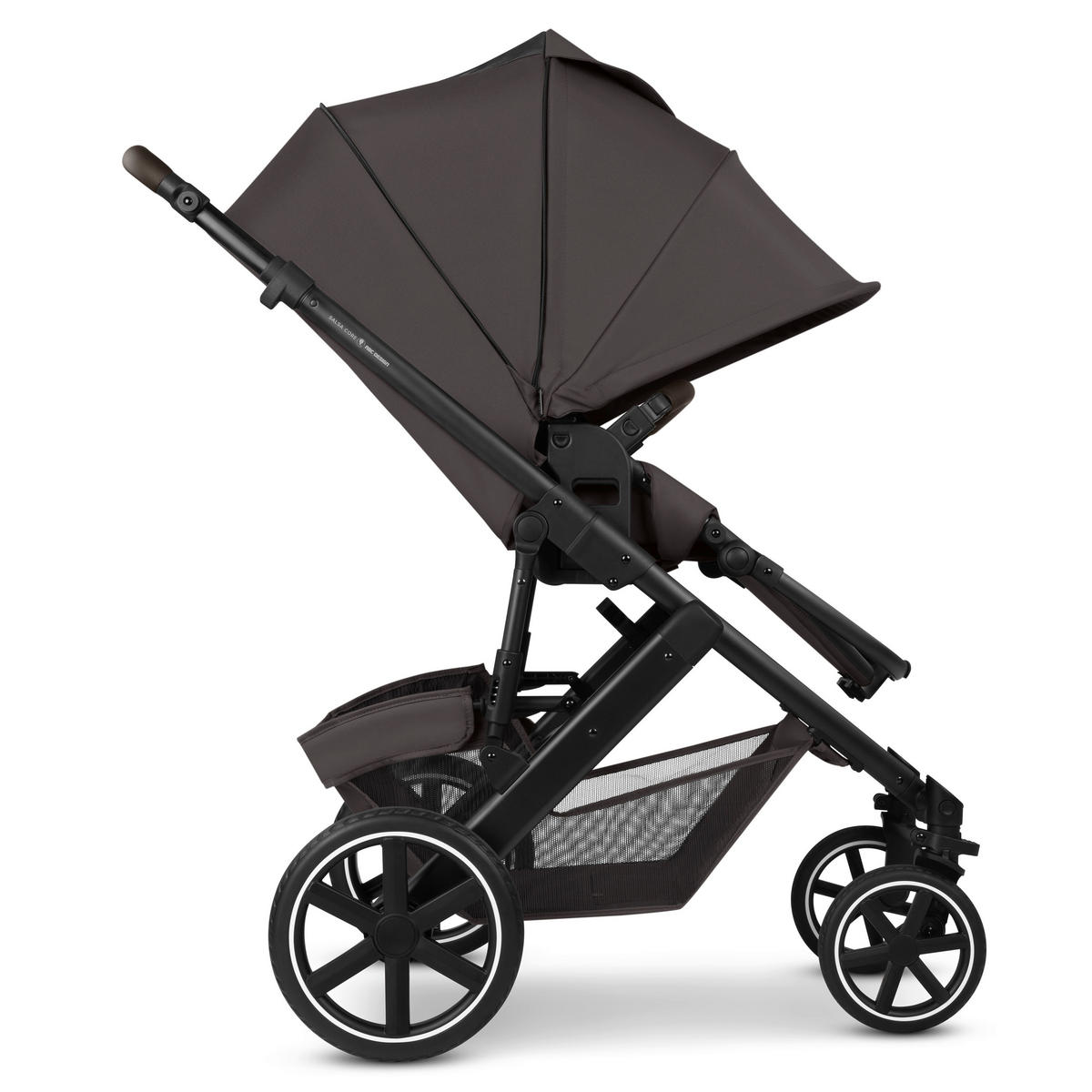 KINDERWAGENSET Salsa Core All in One  - Schwarz/Braun, Basics, Textil/Metall (63/123/97cm) - ABC Design